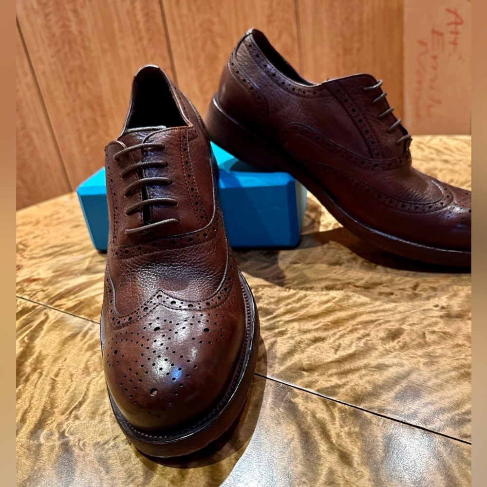 Dior Men’s Brown Leather Wingtip Dress Shoes, new w/o box